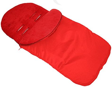 Universal FOOTMUFF Baby Cosy Toes Fit All Pushchair Buggy Car Seat Plain Colour_RED