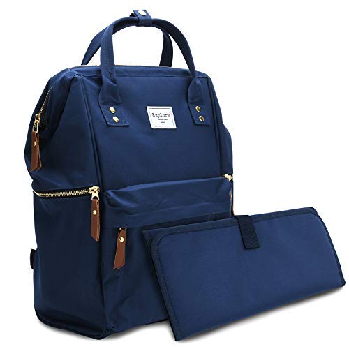 Preisvergleich Produktbild Necessibaby Baby Wickelrucksack extra groß breit offen wasserdichte Babytasche mit gepolsterten Schultergurten und isolierten Taschen, ideal für Reisen Eltern (blau)