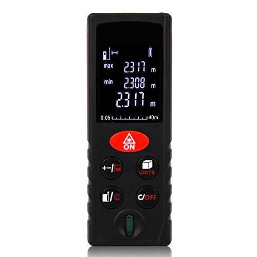 Preisvergleich Produktbild Uvistar Professional Laser Entfernungsmesser 100M Distanzmessgerät Abstandsmesser Distanzmesser, LCD Hintergrundbeleuchtung, Hohe Präzision, mit Batterie