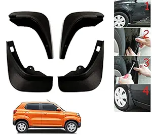 Auto Addict Car Mud Flaps Splash Guards (O.E Type Custom,4 pcs) for Maruti Suzuki S-Presso