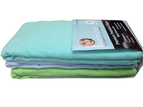 Elegance Diaper, Prefold Cloth Diaper Regular 4x6x4 6 Pack 100% Cotton (BOY ASSORTED)