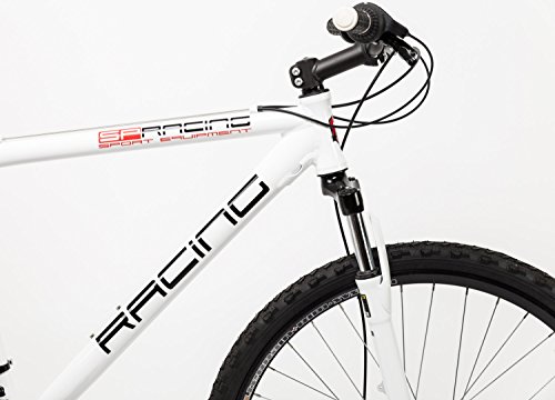 28″ Zoll MTB Alu Cross Fahrrad MIFA Mountainbike Shimano Scheibenbremsen weiss - 4