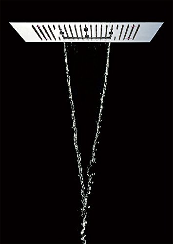 Soho Edelstahl Regendusche 60 x 60 cm LED Wasserfall + Nebel mit Einbaurahmen - 5