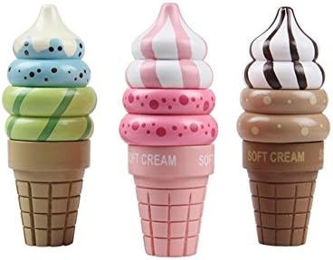 Natural Oak – Grocery Shop Of Your Children – Strawberry/Chocolate Nuts Kitchen Accessories Set of 3 Ice Cream Summer