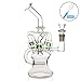 Produktbild Recycler Bong Wasser Glas Bong große Bongs Rauchen Shisha 14.4mm Bong Schlag Waben Zweig Bongwater Bohren Fisch Pfeife große Bongs Glas mit Zubehör transparentem Mehrfachverkehr Dickes Glas leicht zu reinigen (4)