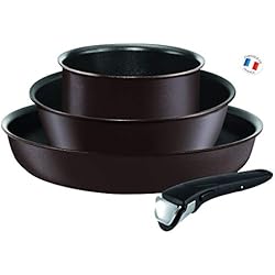 Tefal L6559702 poêles et casseroles-Ingenio 5 Chef-Set de 4 pièces-Tous Feux Dont Induction, Aluminium, Noir, 26 cm