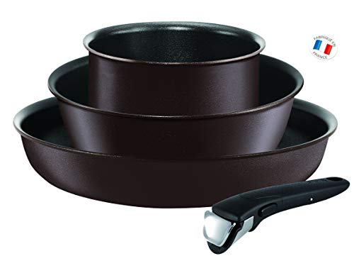 Tefal L6559702 poêles et casseroles-Ingenio 5 Chef-Set de 4 pièces-Tous Feux Dont Induction, Aluminium, Noir, 26 cm