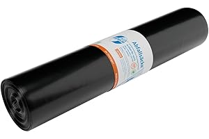 DEISS PREMIUM PLUS Bolsas de basura negras de 120 litros, 700 x 1100 mm