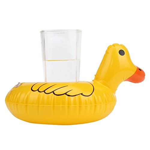 Ularma 1 Stück Schwimmende Gelb Ente Dusche Spielzeug Pool-Badespielzeug Getränk Dosenhalter - 4