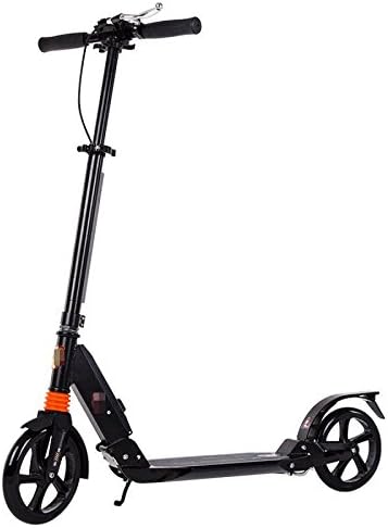 ZHXUANXUAN Scooter Adult Scooter Large Wheel Shock Absorbable Two Wheel Scooter Go Out Convenient,Black-OneSize