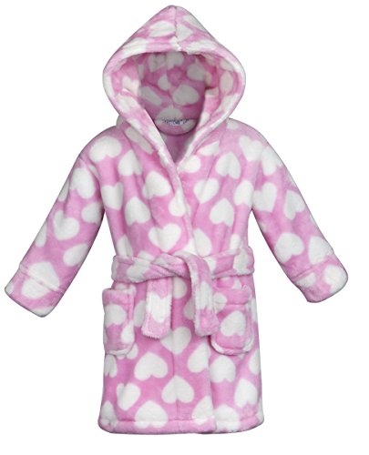 Baby Girls Printed Fleece Robe with Hood (6/12 months)
