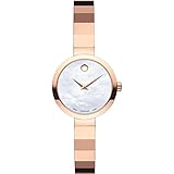 Movado Women's Novella 24mm Rose Gold Plated Bracelet Quartz Watch 607112