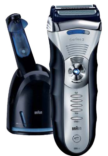 Braun Series 3 390cc-3 Electric Rechargeable Male Foil Shaver with Clean and Renew Charger