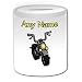 Produktbild Personalisierter Geschenk-Motorrad-Spardose, Design "Verkehr (weiß-ein Name oder Nachricht angeben Das einzigartige-Motorrad-Motorrad Sport-Motorrad Auto Moto Motobike Motorrad Fahrrad Race Sport Rider Treiber