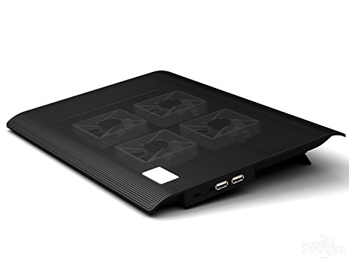 LS Premium Notebook Kühler LS-L112A | Laptop Cooling Pad Ständer| 4x Lüfter / Fan | mit 2 x USB HUB und blauer LED | 10″-15″ Zoll - 2