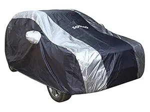 Amazon Brand - Solimo Hyundai Creta UV Protection & Dustproof Car Cover (Dark Blue & Silver)