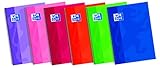 Bloc 80 hojas Oxford - Cuaderno espiral con margen milimetrado y tapa extradura, 80 hojas, colores surtidos