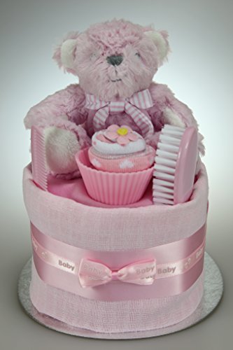 Baby Girl Single One Tier Nappy Cake Baby Shower New Baby Gift