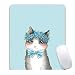 Produktbild SonMo Mousepad Gaming Mauspad Rutschfest Matte Gummi Textil Katze Blume Textiloberfläche Mausmatte Multicolor für Gaming und Büro 200X240X3MM