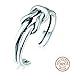 Produktbild Damenschmuck, BBYaki Ringe Stilvolle Vintage S925 Silber Einstellbare Valentinstag Geburtstag Bestes Geschenk für Ihre lieben Menschen