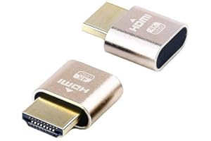DTech 2er Pack HDMI Dummy Plug 4K Headless Ghost Display Emulator Kompatibel mit Windows Mac OSX Linux Unterstützung 4kx2k 1080x2160 für Computer Desktop