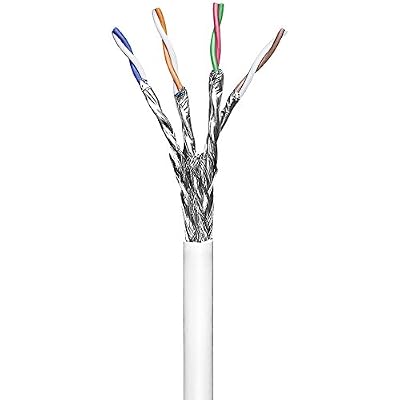 Goobay Wentronic CAT 6 S/FTP 100m 100m Cat6 S/FTP (S-STP) Blanc câble de réseau - Câbles de réseau (100 m, Cat6, S/FTP (S-STP), Blanc)