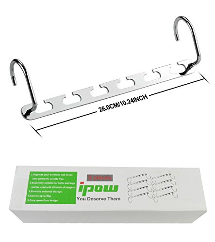 IPOW 8 Set platzsparende Kleiderbügelhalter Schrankbügel Kleiderbügel kleiderstange Mehrfachkleiderbügelhalter – Magic Organiser - 7