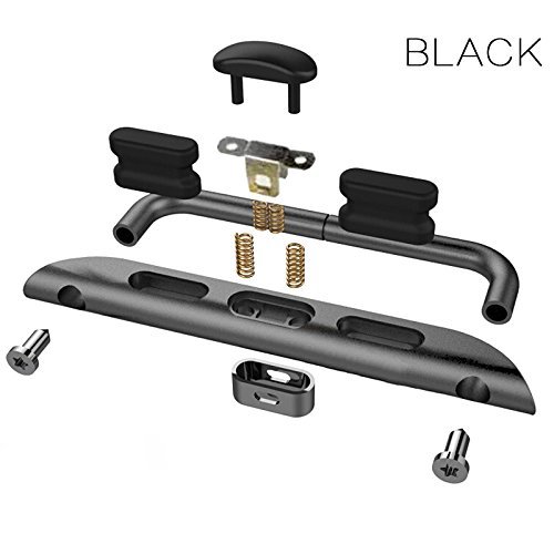 OKCS Premium Hochwertiger Apple Watch, Apple Watch 2 38 mm Basic / Sport / Edition Uhrenband Adapter Uhrenadapter Connector Strap Metallschließe in Schwarz