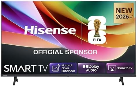Hisense Smart TV 40" FHD 40E4ST, 60Hz, DTS Virtual X, VIDAA OS con 1000+ APP, Game Mode, Wifi, AirPlay2, Works with Alexa, lativù