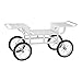 Produktbild Royal Catering RCZT-01W Wagen für Zuckerwattemaschine Trolley Unterwagen (4 Gummiräder, 2 Ablagen, lackierter Stahl, Griffe) Weiß