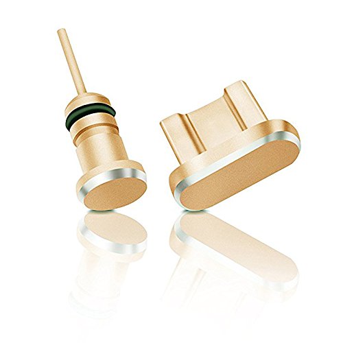 Staubschutz StÃ¶psel Smartphone by innoGadgets | Staubstecker, Schutz fÃ¼r Android Micro-USB Anschluss - Samsung Galaxy u.v.m. | Aluminium StaubstÃ¶psel [alle Farben] + GRATIS Silikon-Clip | Gold