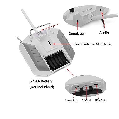ZCGC-UK FrSky Q X7 Transmitter ACCST Taranis 2.4GHz 16CH RC Transmitter Compatible with Frsky Receiver for FPV Racing Drone Quadcopter ( White )