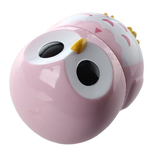 Kuechentimer – TOOGOO(R) Eule Ei-Uhr Kurzzeitwecker Kurzzeitmesser Eieruhr Eiermesser Kuechentimer (1-60 Minuten) (Rosa) - 5