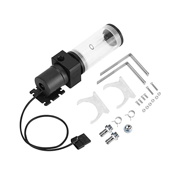 Tanque de enfriamiento de Agua con Bomba, 12V 800L / H Tanque de Agua a Prueba de Agua y Bomba G1 / 4 Acrílico Ordenador…
