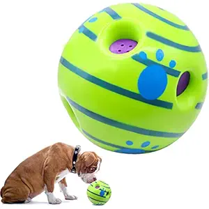 24x7 eMall Giggle Ball Interactive Dog Toy, Fun Sounds When Rolled or Shaken Funny Sound Ball Laughing Ball for Medium Large Pet Dogs, 5.5 Inch