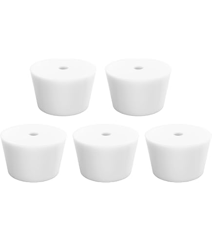 10 Tappi Conici In Gomma Resistenti Al Calore - Diametro 23-27 Mm Per Laboratorio E Industria
