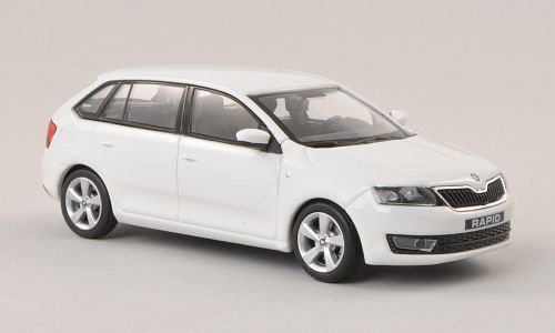 Preisvergleich Produktbild Skoda Rapid Spaceback, weiss , 2013, Modellauto, Fertigmodell, Abrex 1:43