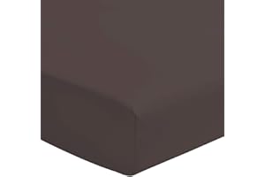 HOME LINGE PASSION Home Passion 60061 Prześcieradło z gumką Bawełna Czekolada 90 x 190 cm (30 cm)