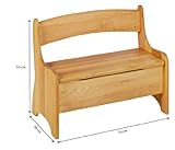 BioKinder 24785 Levin Kindersitzbank aus Massivholz 70 x 36 x 55 cm , Farbe:Erle - 8