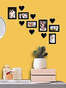 Bajarang Creations Wall Photo Frame for Living Room, Bedroom Family Memories Wall Photo Frame|| Synthetic Wood Collage Frame for Home Decor || (2 Units of 6 X 10, 4 Units of 4 X 6),Inches ||