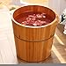 Produktbild YALTOL Fußbadfaß,Saunawanne/FußWanne LäRche,FußBecken FußBad Wanne Mit,FußMassage,FußBad Holz FußBecken Haushalt FußBad SchöNheit Entlasten Schlaf MüDigkeit Verbessern