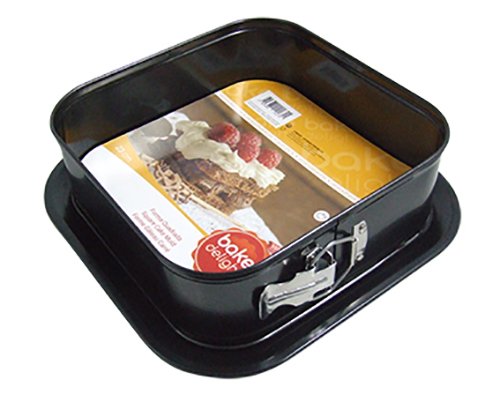 Jomafe bakedelight - Backform, quadratisch, mit seitlicher Öffnung, 23 x 23 x 8 cm, Schwarz