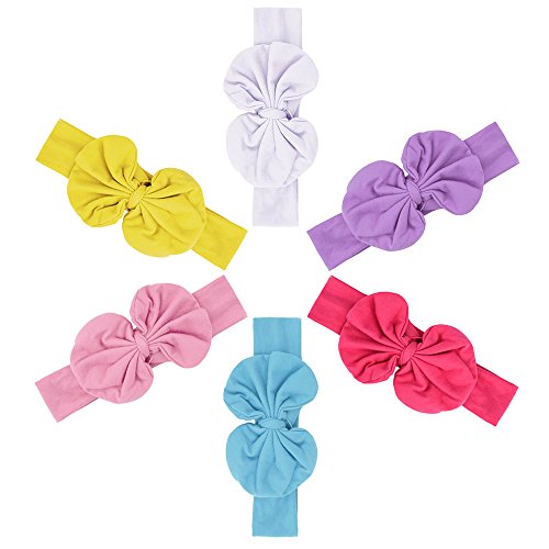 Blulu 6 Pieces Baby Girl Kids Bows Headbands Hairband