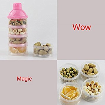 Hrph Tragbare Baby-Säuglingsnahrung Milchpulver & Food Behälter Flasche 3 Zellen Gitterbox - 3