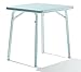 Produktbild Sieger 111/W Garten-Klapptisch mit mecalit-Pro-Platte 70 x 70 cm, Stahlrohrgestell weiß, Tischplatte Marmordekor weiß