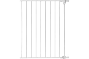 COMOMY Gate Extension 30" Tall, Suitable for 80" /150“/ 198" Wide Iron Fence Door of COMOMY, Create a Spacious and Secure Environment for Your Pets, White（Cannot be Used Alone）