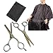 Set of 2 Hairdresser's Professional Hair Cutting and Thinning Scissors & Free Cape