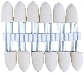 12 Pcs Multi-Function 8MM Cone Wool Grinding Head Felt Buffing Polishing Wheel for Dremel Rotary Tools