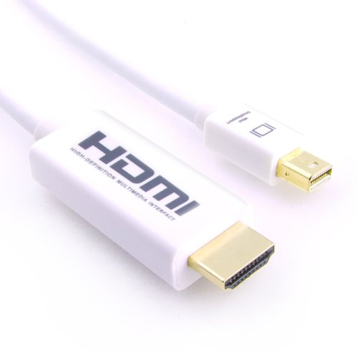 LCS - Cable Mini DisplayPort Thunderbolt para Apple (* * Compatible con Audio * *) (Thunderbolt a HDMI 1.3b - Full HD 1080p - para Macbook, Macbook Air, MacBook Pro, iMac con Mini DP 2 m