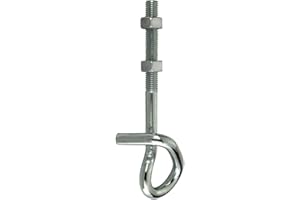 Connex Sicherheits-Schaukelhaken - Mit metrischem Gewinde - M12 x 180 mm - 200 Kg Tragkraft - 2 Stück - verzinkt / Schaukelhaken / Gerüst-Haken / Luftschaukel-Haken / Gautsche / Hutsche / DY270544